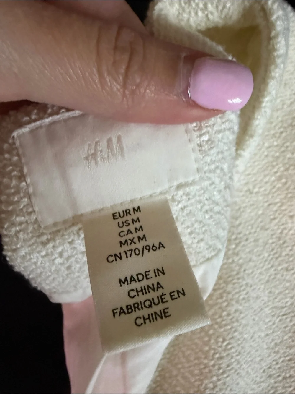 H&M Cream Textured Button-Front Vest - Picture 4 of 4